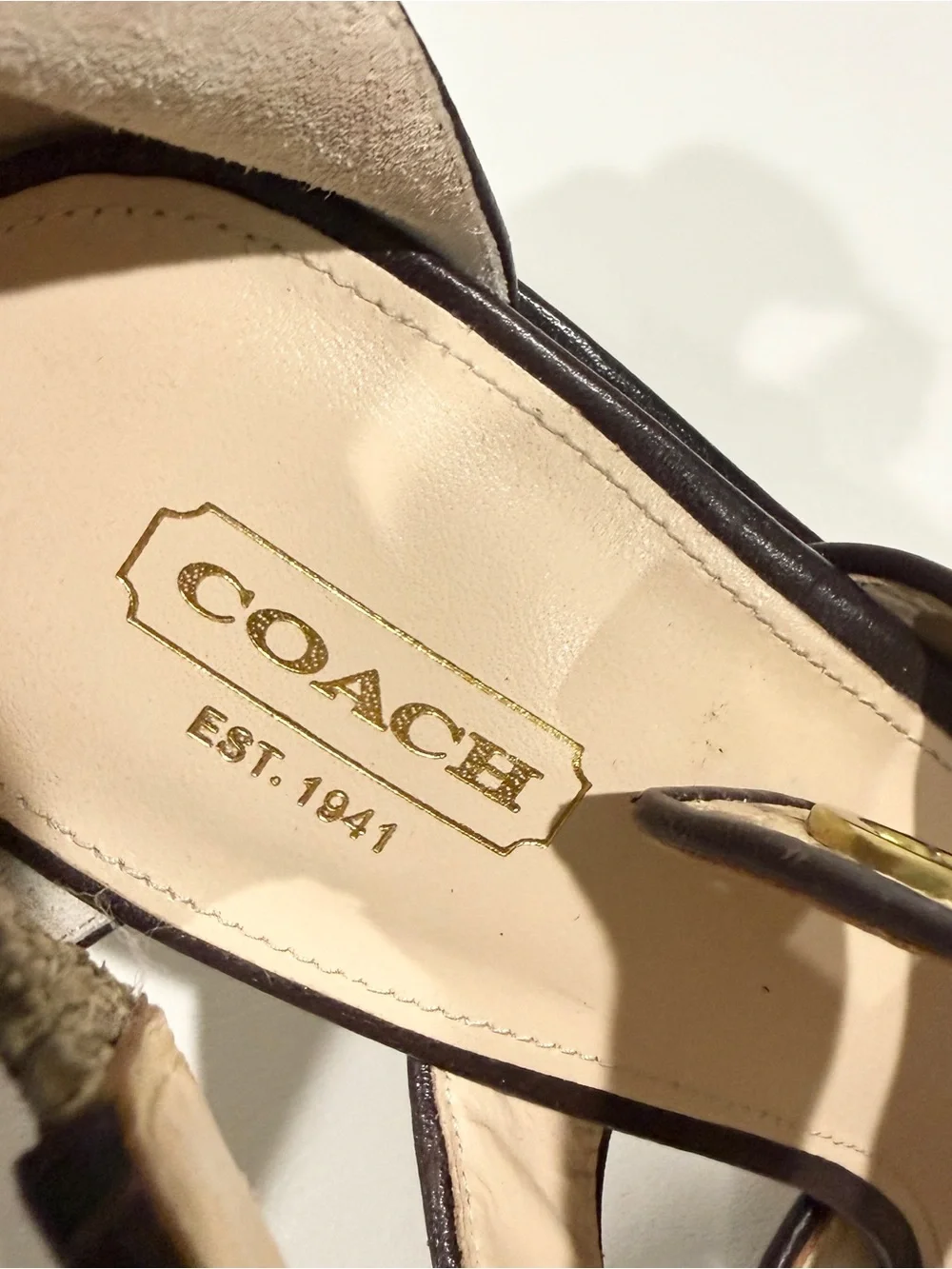 COACH Tamarah Snake-Print Strappy Gladiator Caged High Heel Sandals